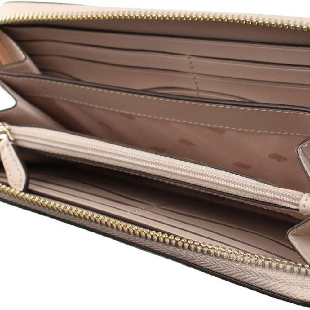 Kate Spade New York Large Continental Leather Wallet in Warm Beige Multi - Picture 5 of 8